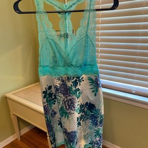 Blue lace nightgown